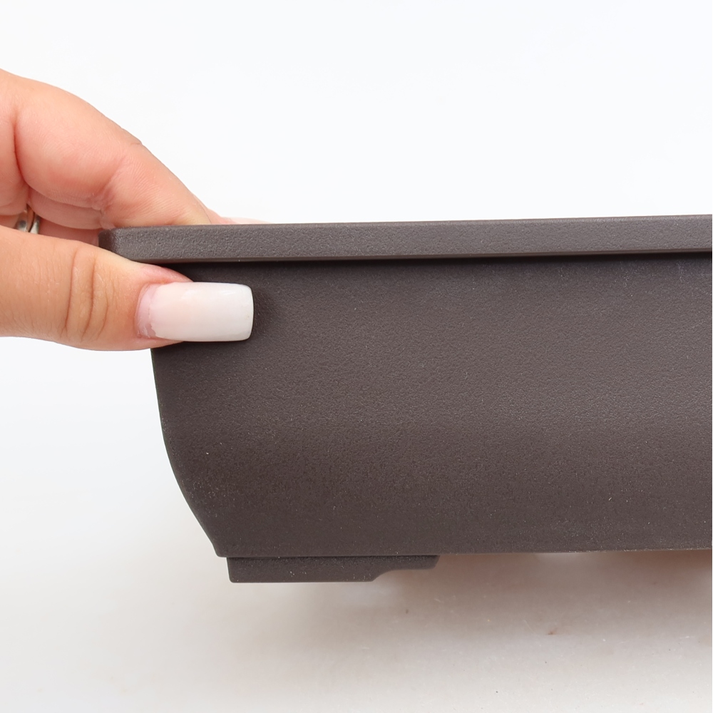Pot à bonsaï en plastique MP-2vacl marron - 20 x 14,5 x 7,5 cm