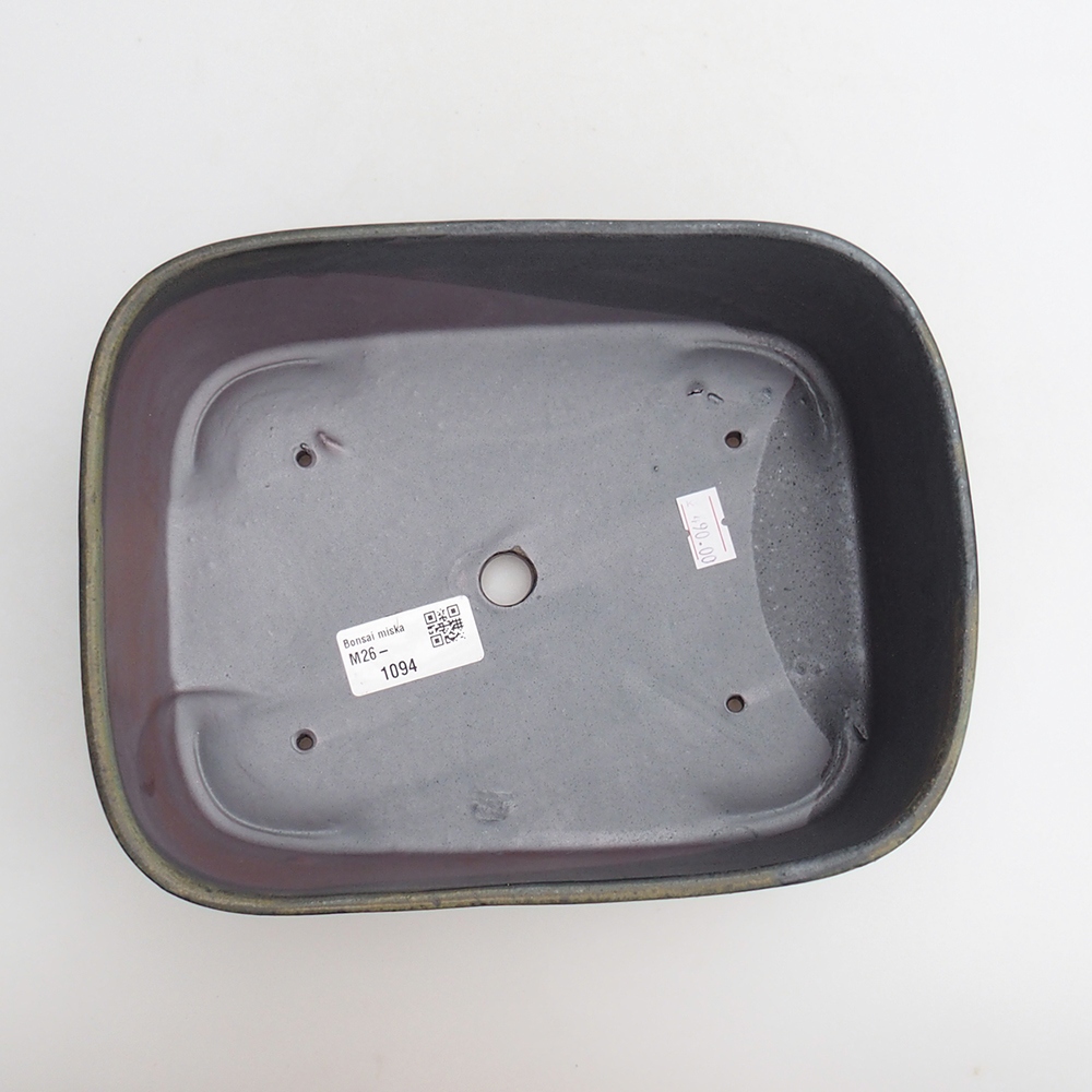 Bol à bonsaï en céramique 23 x 18 x 7,5 cm, vert