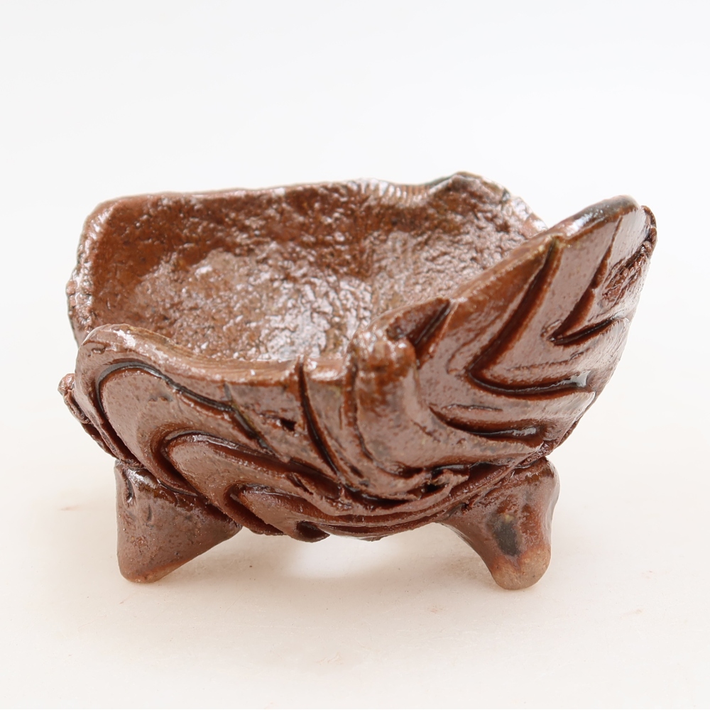 Coquille en céramique 8 x 8 x 5 cm , couleur marron