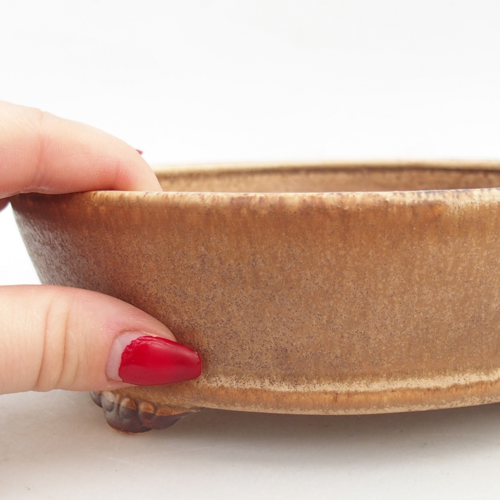 Bol à bonsaï en céramique 18 x 18 x 5 cm, rose