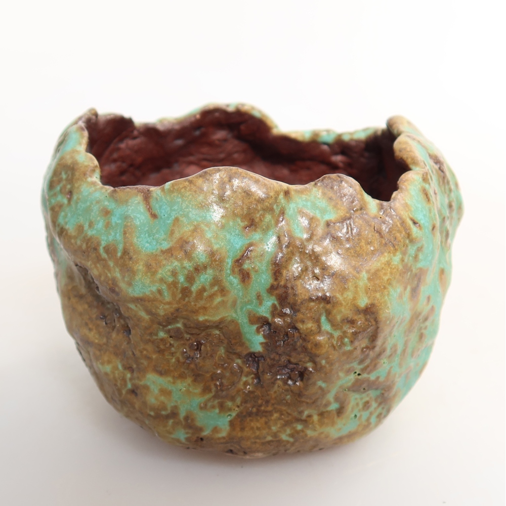Coquille en céramique  7 x 7 x 6 cm, couleur verte