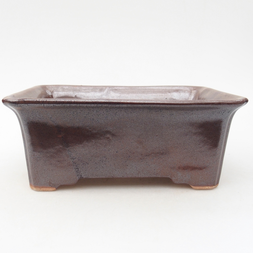 Bol à bonsaï en céramique 18 x 14 x 7 cm, brun