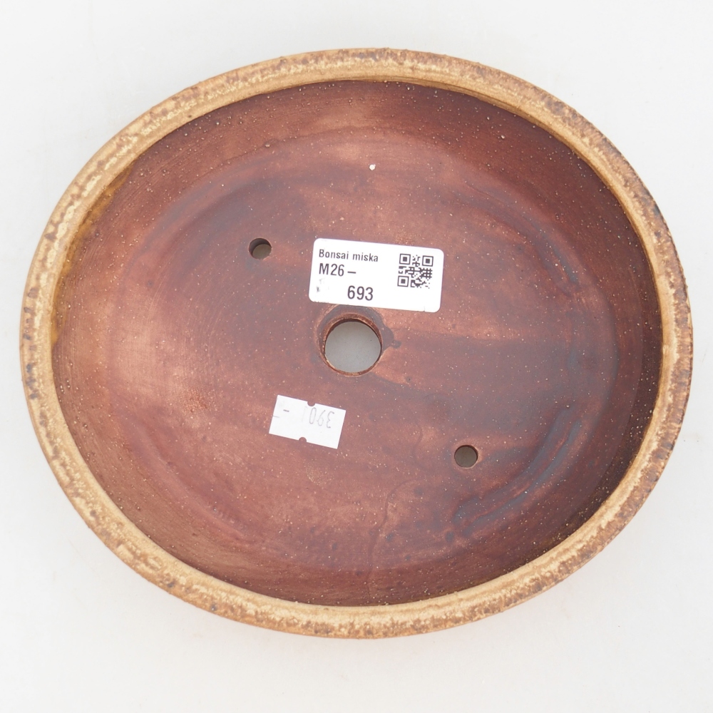 Bol à bonsaï en céramique 18,5 x 16,5 x 4,5 cm, rose