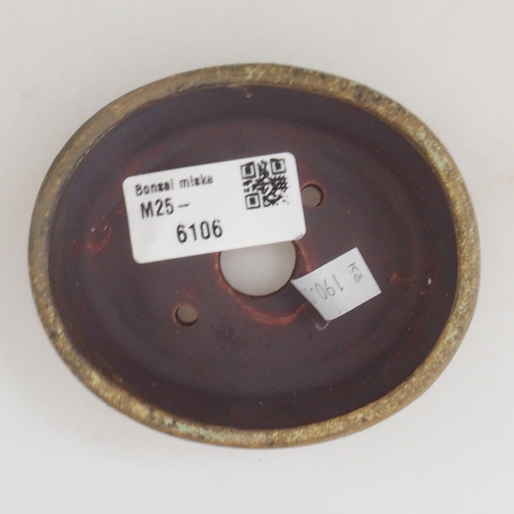 Bol à bonsaï en céramique 10 x 8,5 x 4 cm, brun