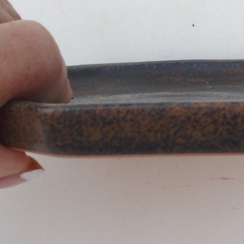 Bol en céramique H13 -12 x 12 x 1 cm - brun