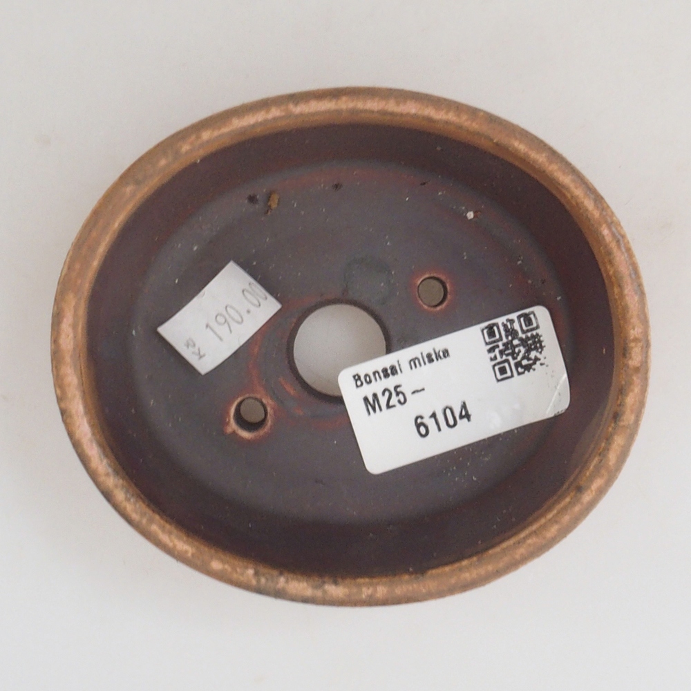 Bol à bonsaï en céramique 10 x 8,5 x 4 cm, brun