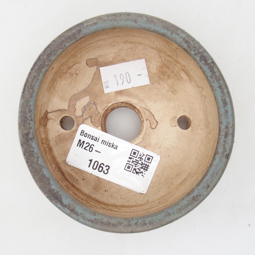 Bol à bonsaï en céramique 9 x 9 x 3,5 cm, couleur bleu