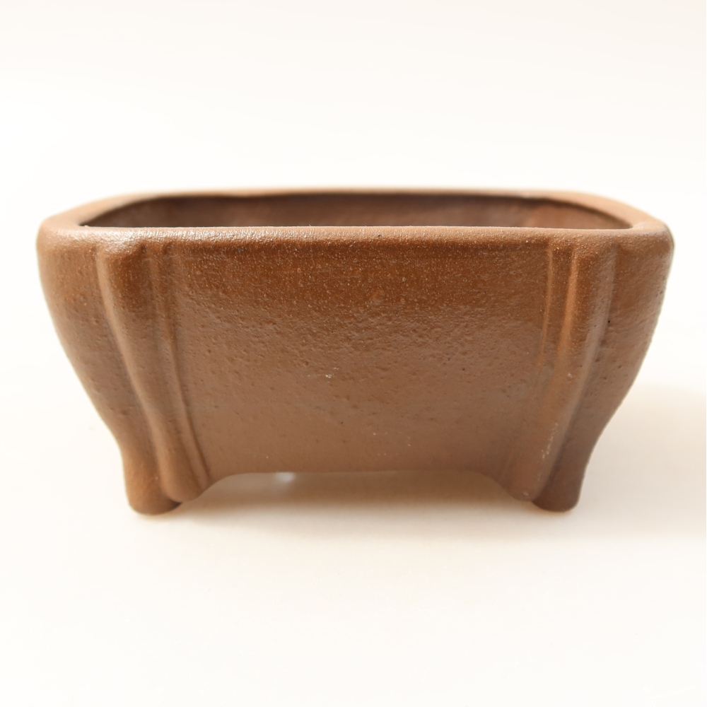 Bol à bonsaï en céramique 10,5 x 10,5 x 4,5 cm, brun