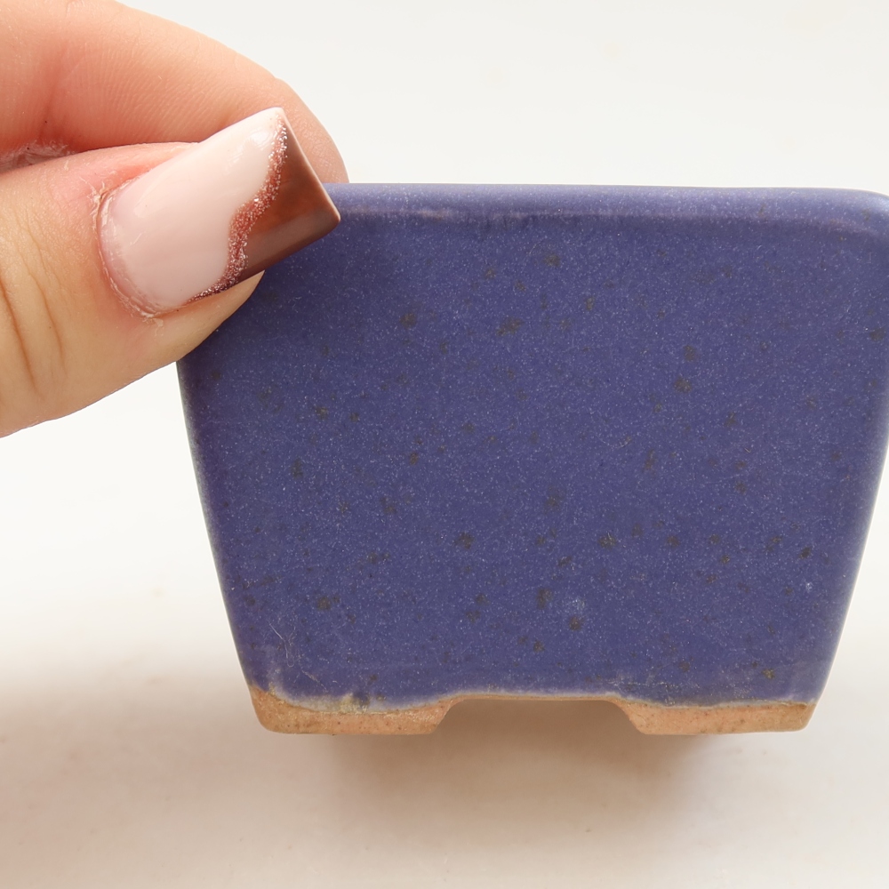 Bol à bonsaï en céramique 6,5 x 6,5 x 5 cm, couleur violet