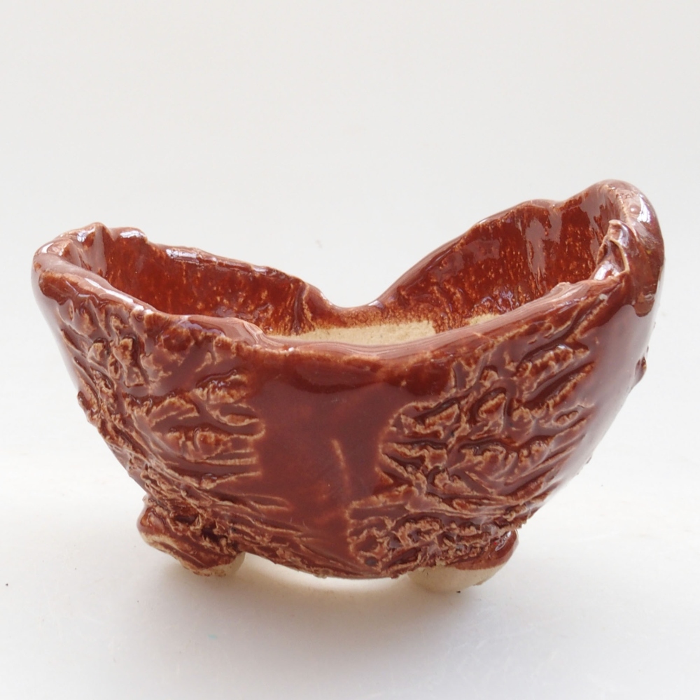 Coquille en céramique 7,5 x 7,5 x 6 cm , couleur marron
