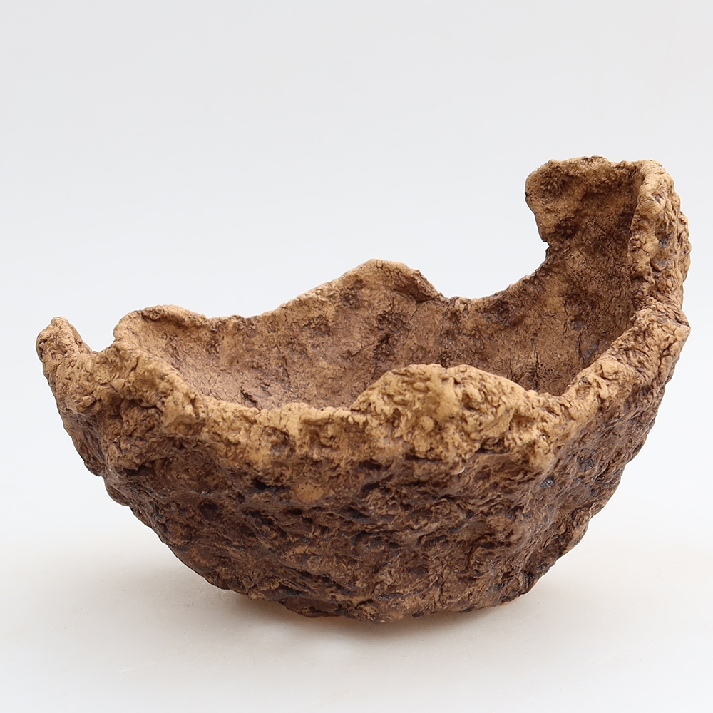 Coquille en céramique 15 x 13 x 12,5 cm, couleur marron