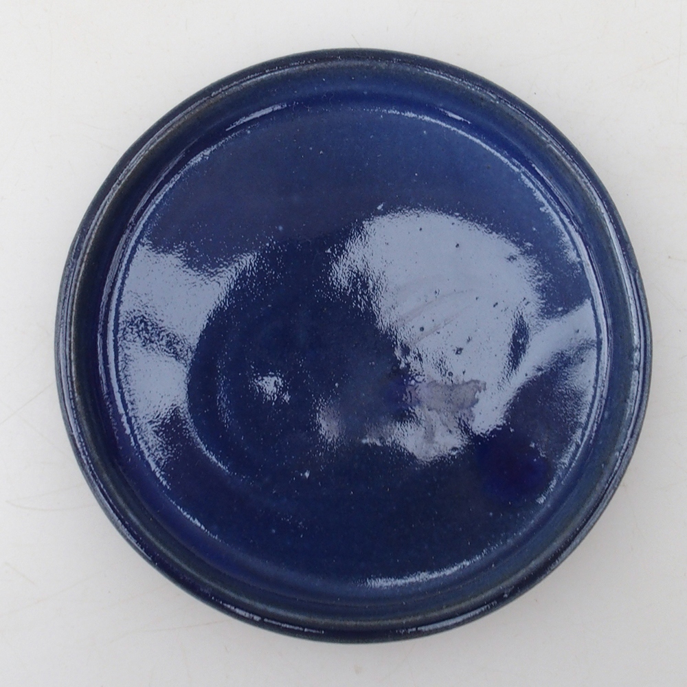 Récipient rond pour bonsaïs D6-S - 10 x 10 x 1 cm - bleu
