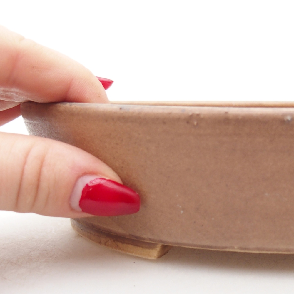 Bol à bonsaï en céramique 18,5 x 16,5 x 4,5 cm, rose