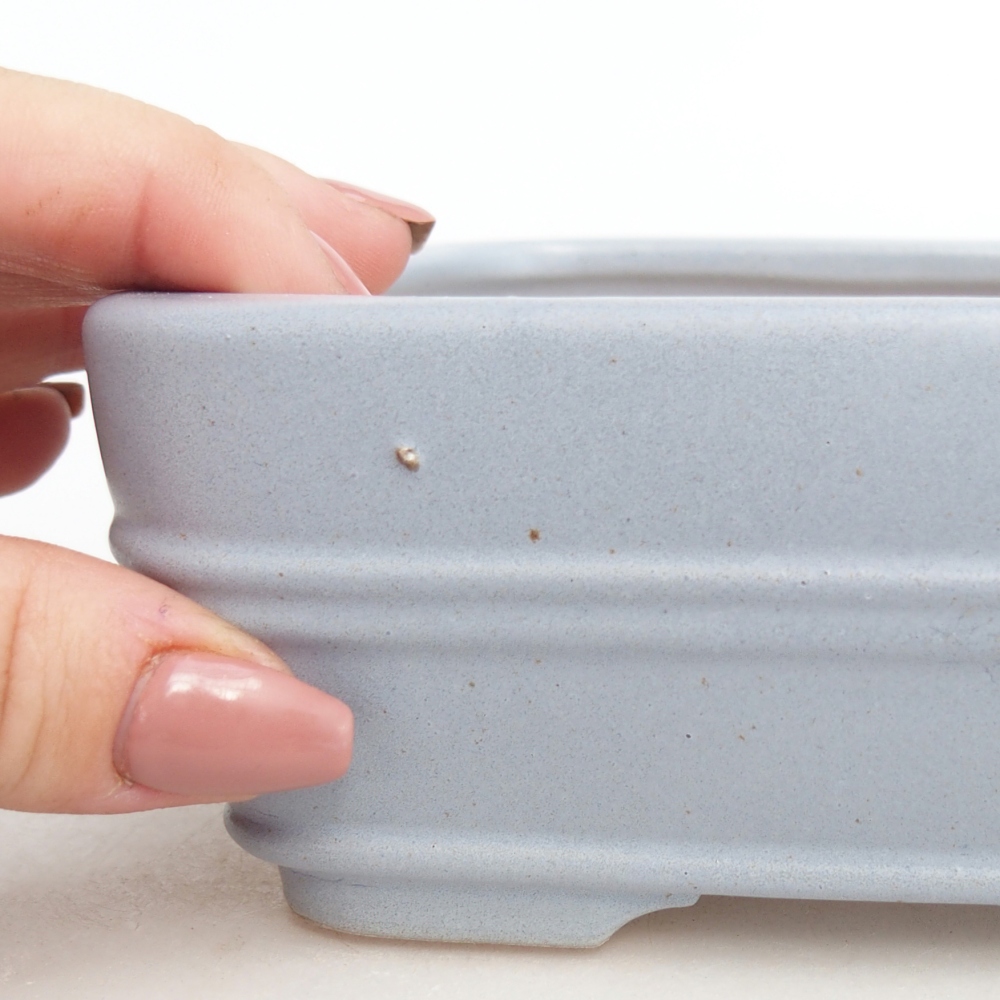 Bol à bonsaï en céramique 16,5 x 12 x 5,5 cm, couleur bleu