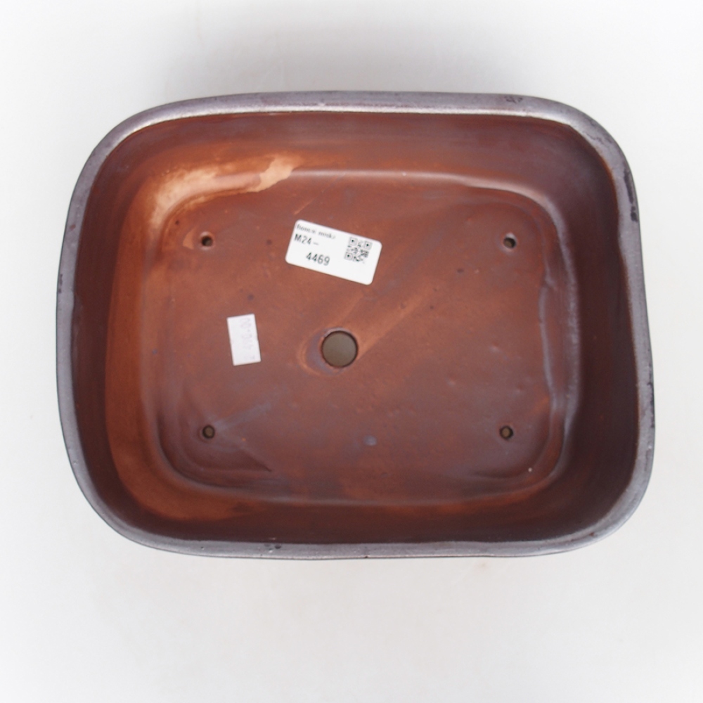 Bol à bonsaï en céramique 23,5 x 18 x 7,5 cm, brun