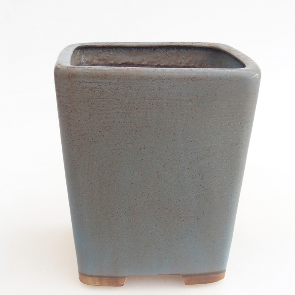 Bol à bonsaï en céramique 10 x 10 x 12 cm, couleur bleu
