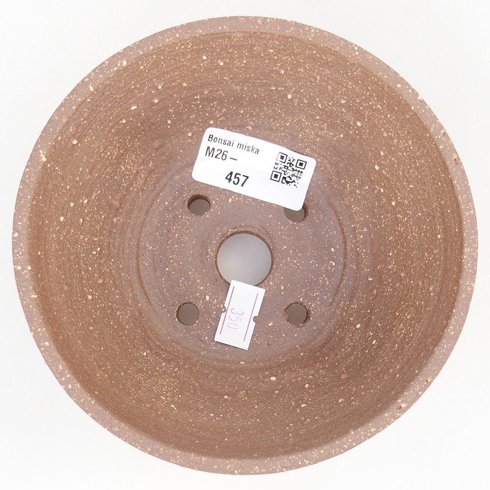 Bol à bonsaï en céramique 13,5 x 13,5 x 6,5 cm, brun