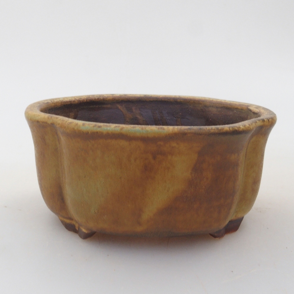 Bol à bonsaï en céramique 10 x 8,5 x 4 cm, brun