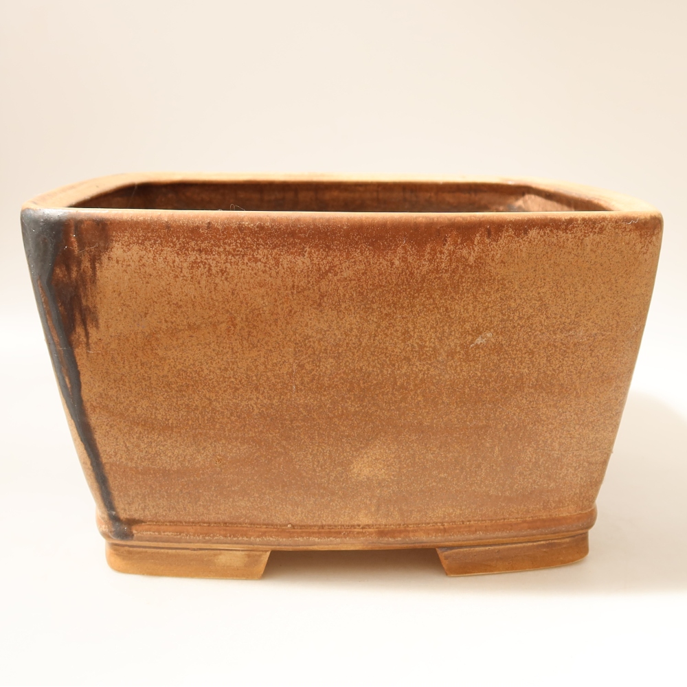 Pot à bonsaï en céramique 26,5 x 26,5 x 15,5 cm, couleur rose