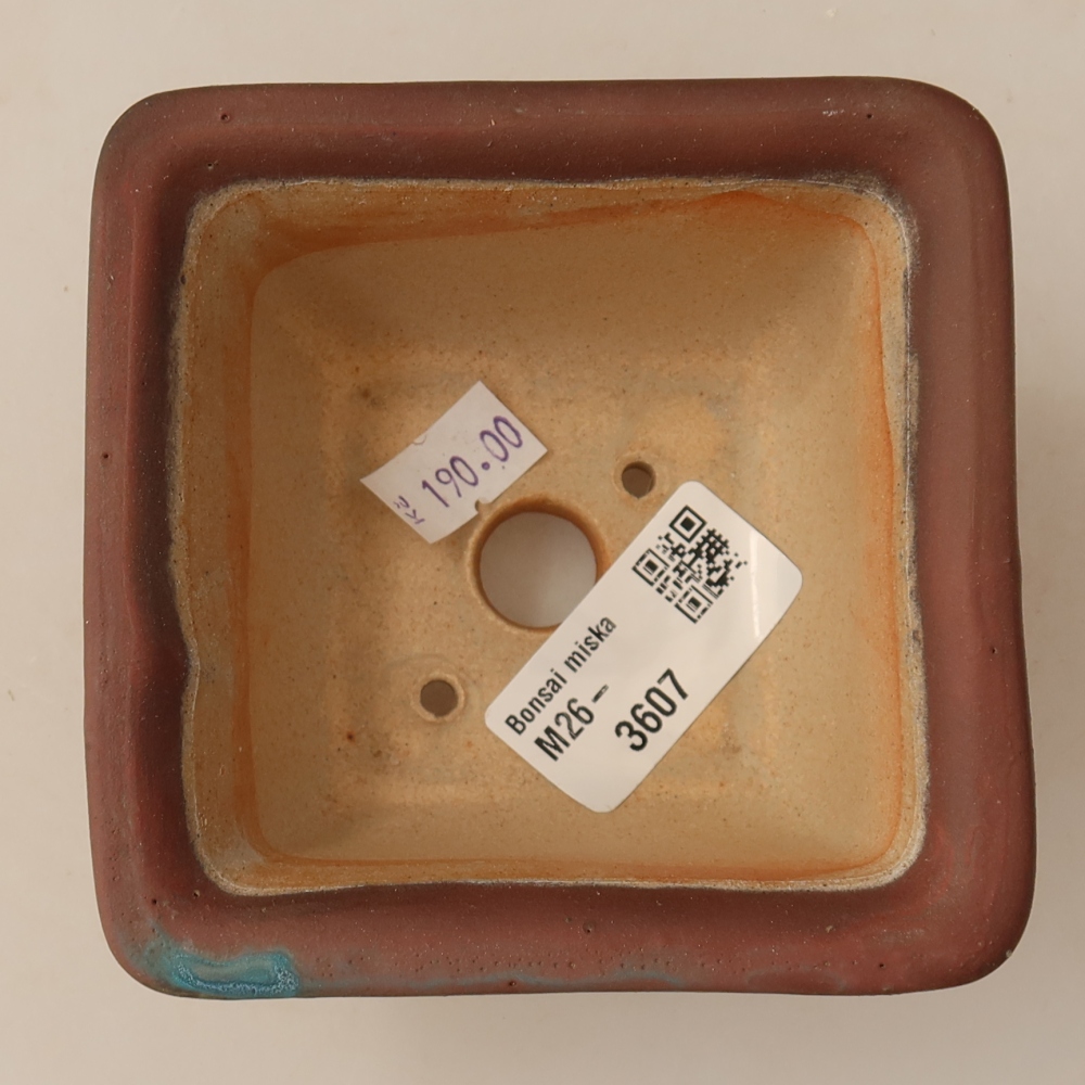 Pot à bonsaï en céramique 9,5 x 9,5 x 5,5 cm, couleur métallique