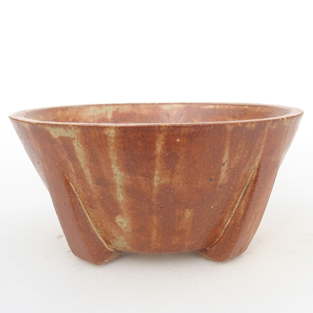 Bol à bonsaï en céramique 13,5 x 13,5 x 6,5 cm, brun