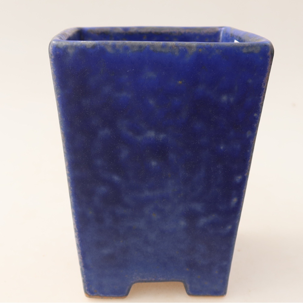 Bol à bonsaï en céramique 9 x 9 x 12,5 cm, couleur bleu