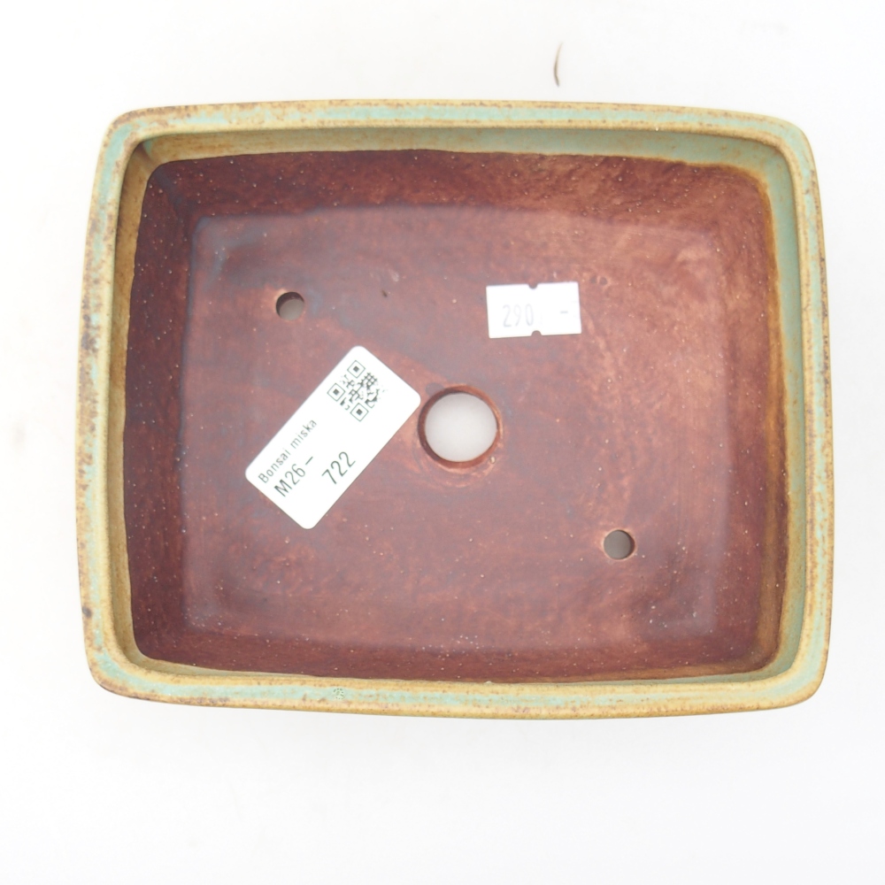 Bol à bonsaï en céramique 15 x 12 x 5 cm, vert