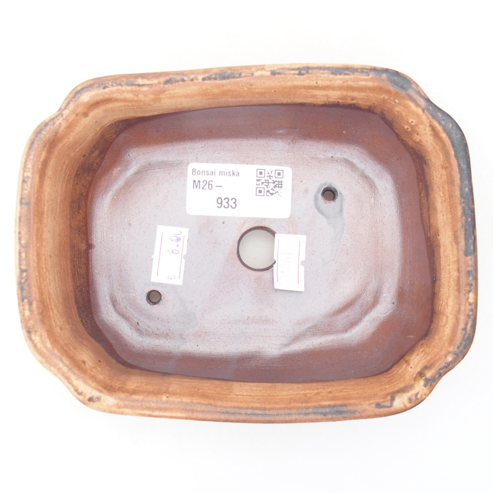 Bol à bonsaï en céramique 15,5 x 12 x 4,5 cm, rose
