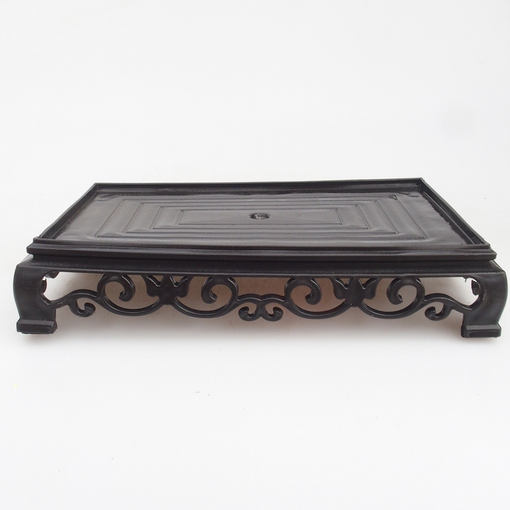 Table de bonsaï en plastique rectangle 18 x 12 x 3,5 cm, noir