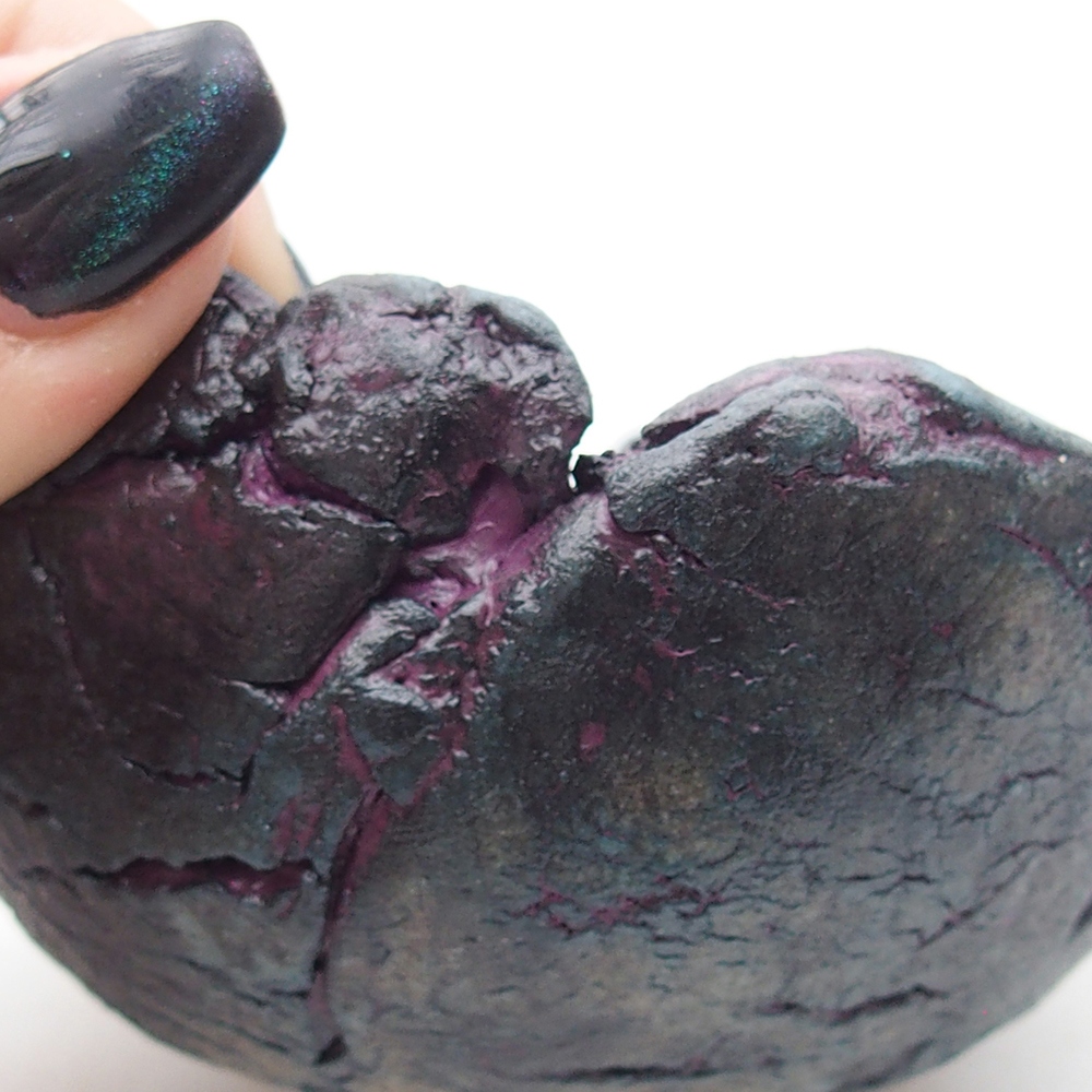 Coquille en céramique 9,5 x 8 x 4,5 cm , couleur violet