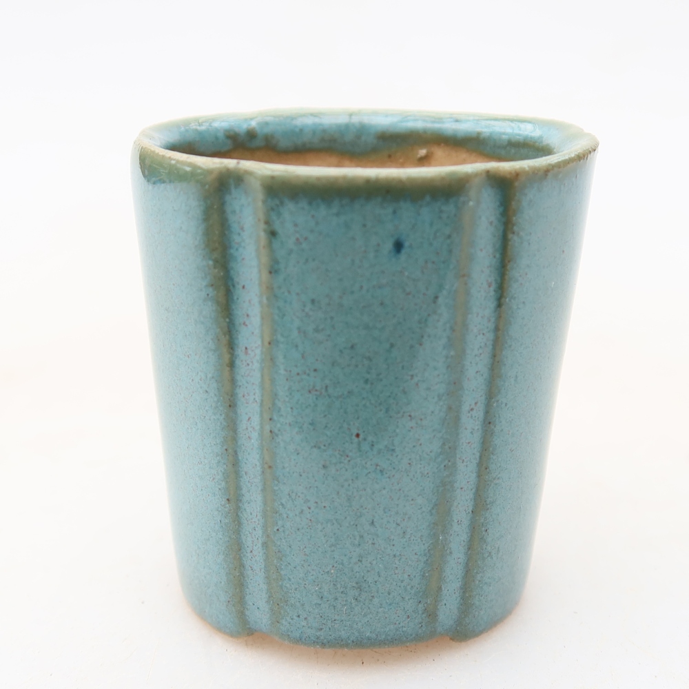 Bol à bonsaï en céramique 4 x 4 x 4,5 cm, couleur bleu