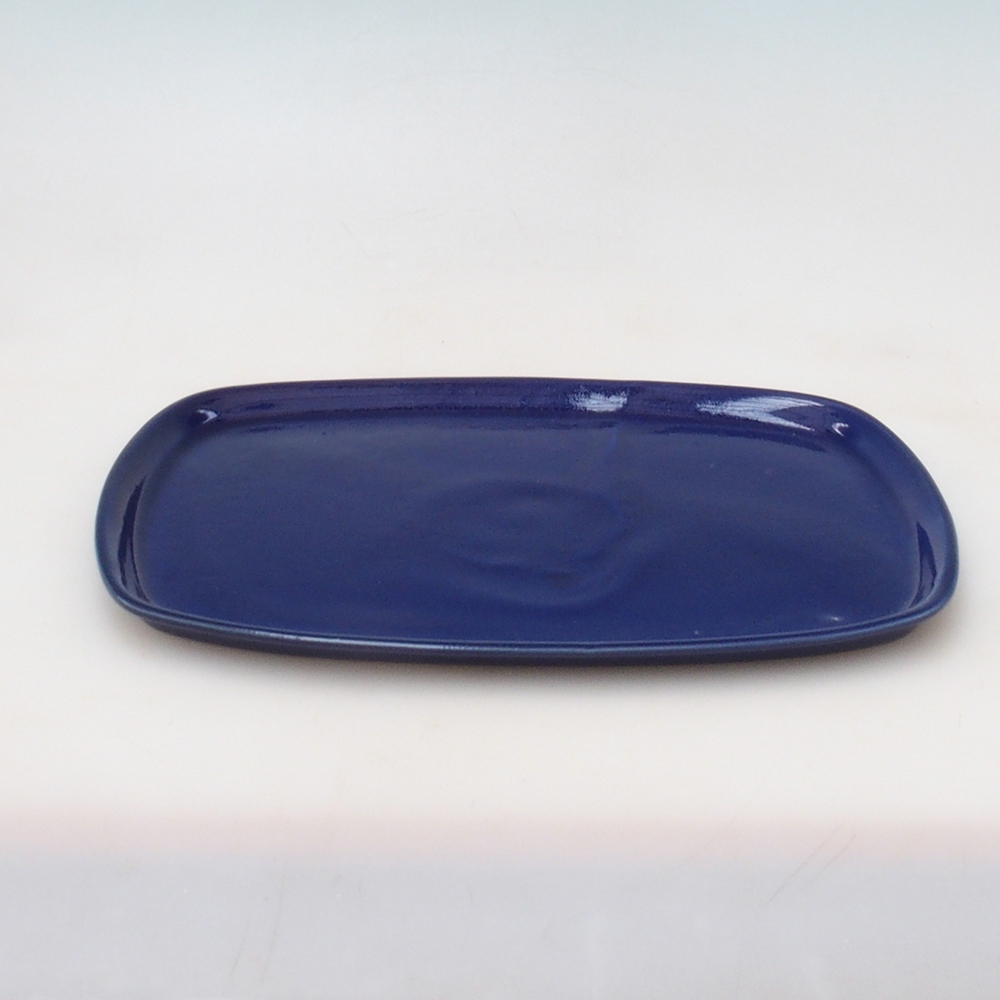 Soucoupe en céramique H09 - 28,5 x 19,5 x 1,5 cm - bleu
