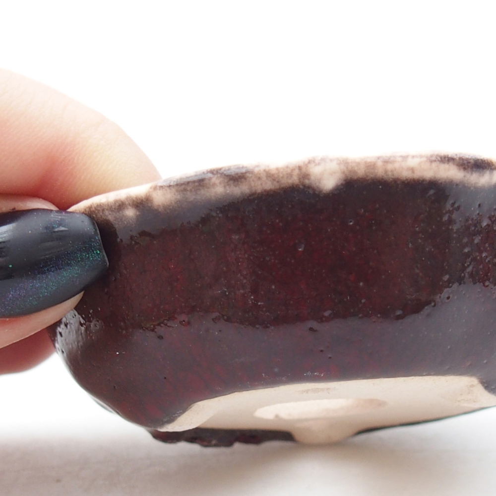 Mini bol bonsaï 7,5 x 7,5 x 2 cm, brun