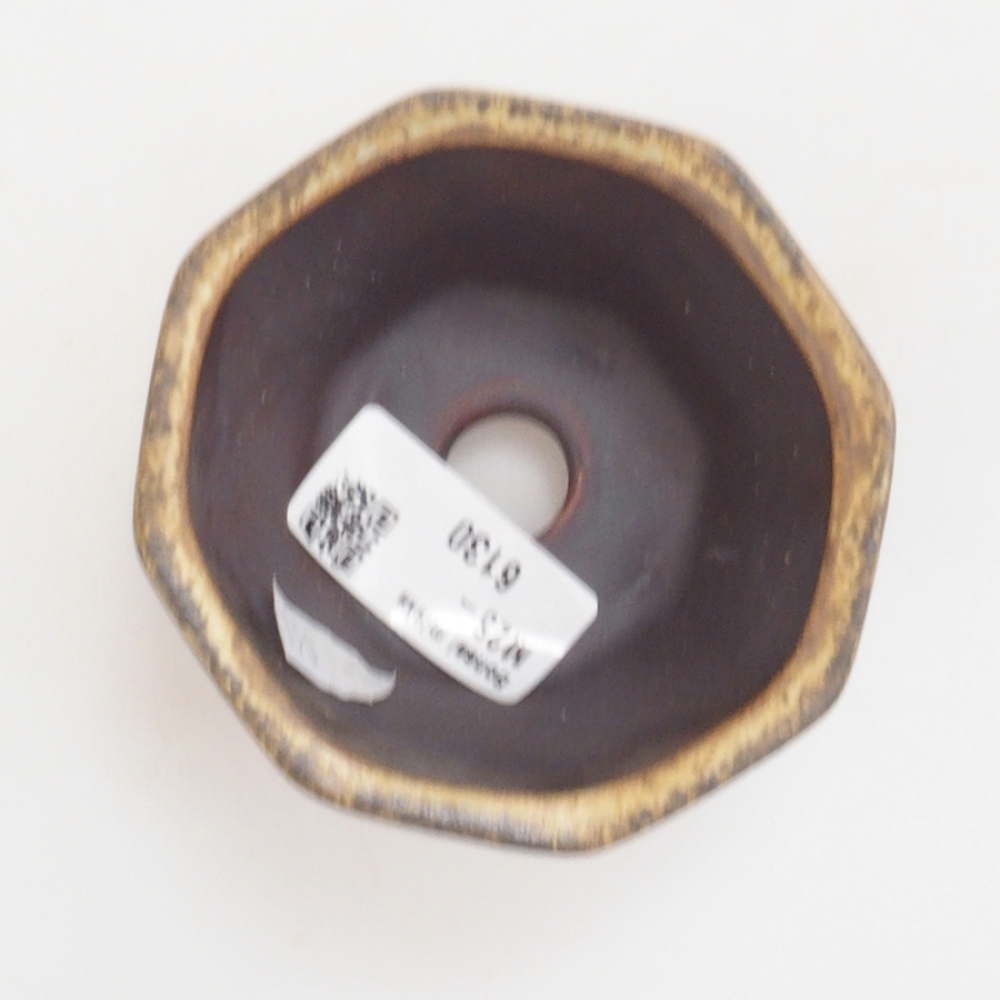 Bol à bonsaï en céramique 10 x 8,5 x 4 cm, brun