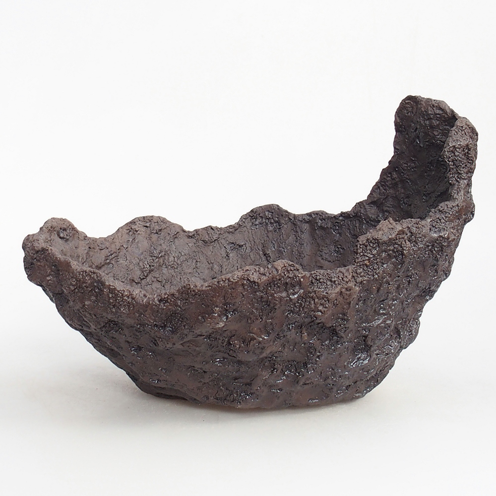 Coquille en céramique 23 x 20 x 18 cm , couleur marron