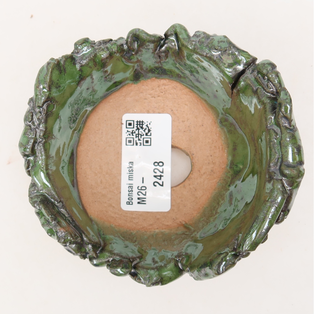 Coquille en céramique  9,5 x 9 x 6 cm, couleur verte