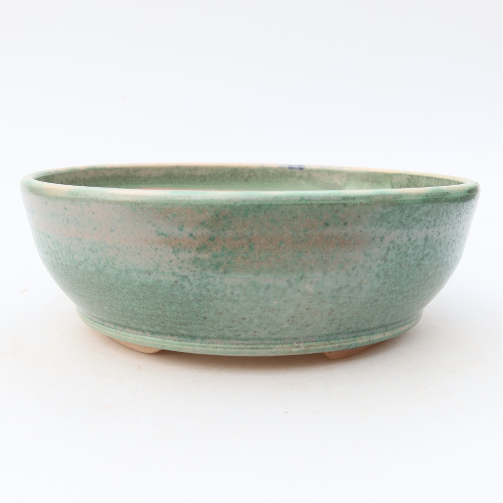 Bol à bonsaï en céramique 18 x 18 x 6 cm, vert