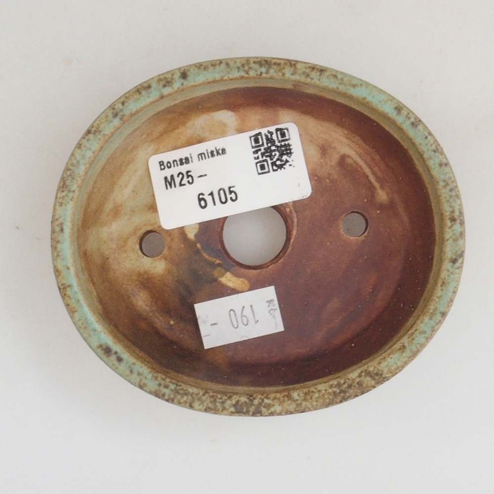 Bol à bonsaï en céramique 10 x 8,5 x 4 cm, brun