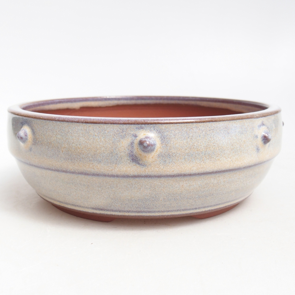 Bol à bonsaï en céramique 16 x 16 x 5,5 cm, couleur bleu