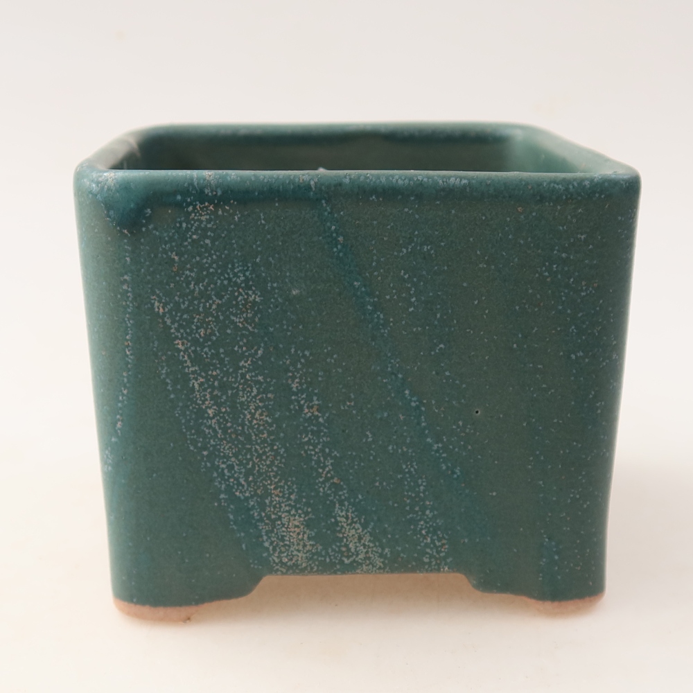 Bol à bonsaï en céramique 10 x 10 x 8 cm, couleur bleu