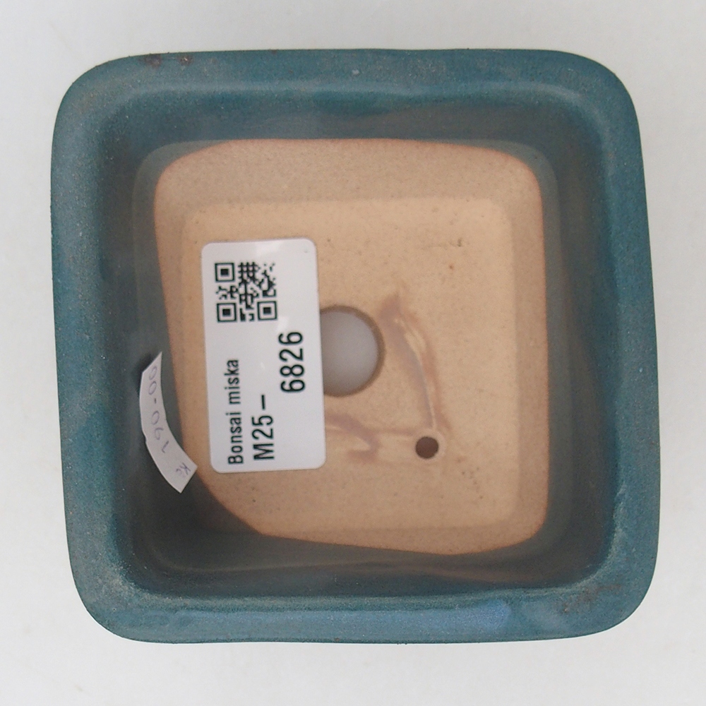 Bol à bonsaï en céramique 8,5 x 8,5 x 5 cm, couleur bleu