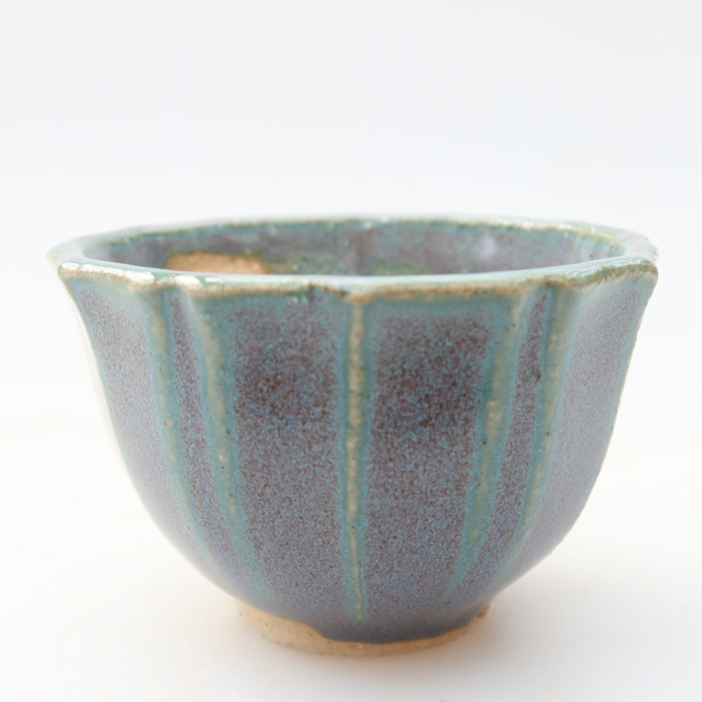 Pot à bonsaï en céramique 5,5 x 5,5 x 3,5 cm, couleur grise