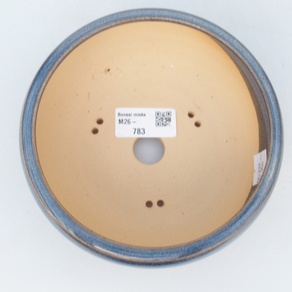 Bol à bonsaï en céramique 14,5 x 14,5 x 6 cm, couleur bleu