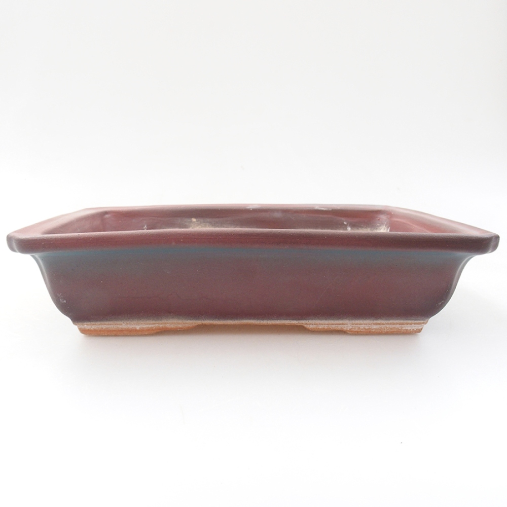 Bol à bonsaï en céramique 17,5 x 13 x 4 cm, rose