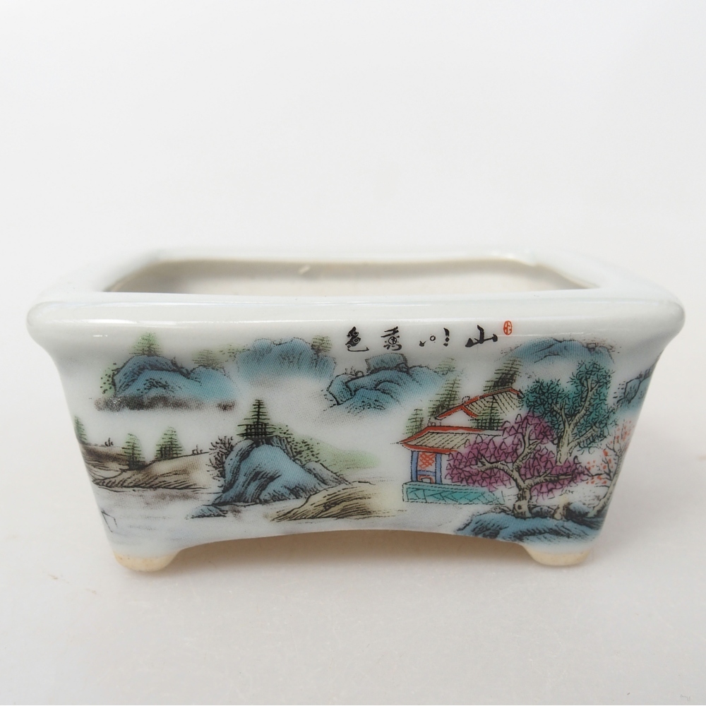 Mini bol bonsaï 8 x 6,5 x 3,5 cm, blanc