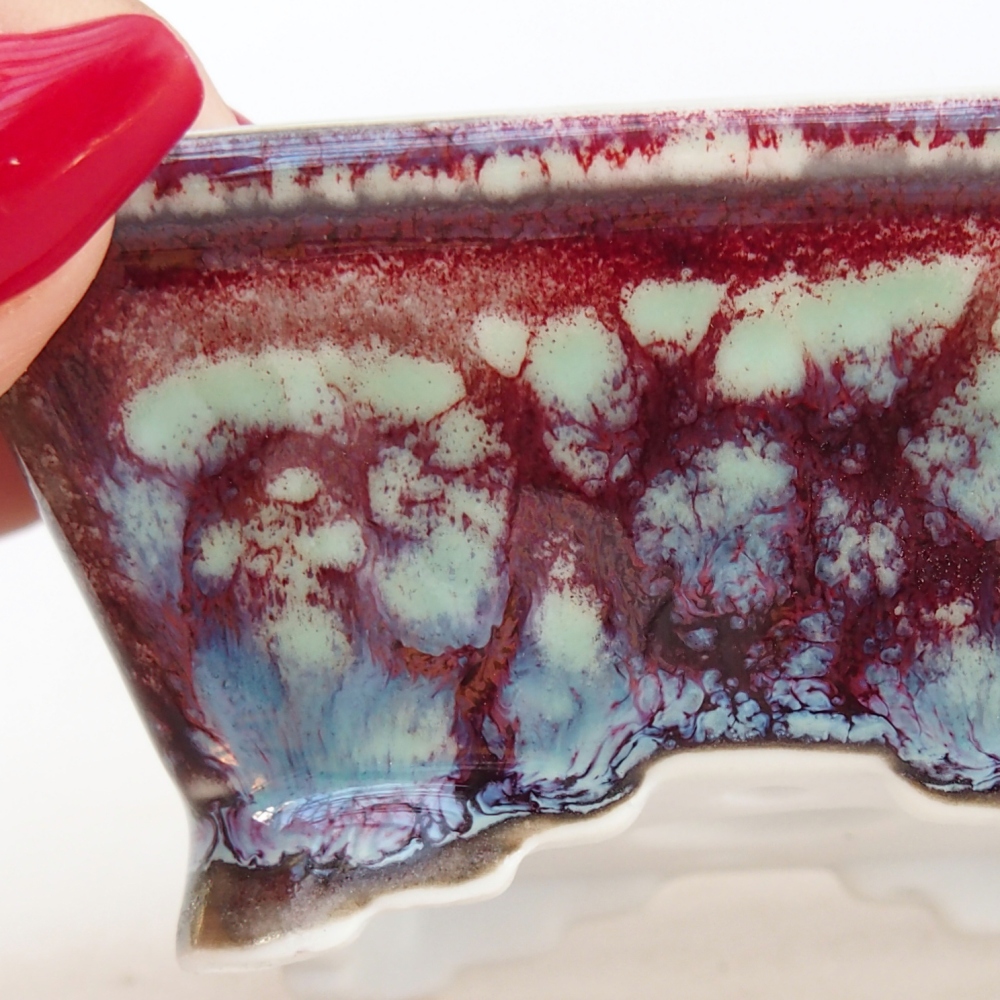 Mini bol bonsaï 8,5 x 7,5 x 4 cm, bordeaux