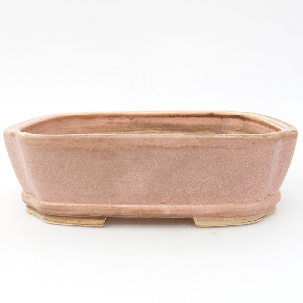 Bol à bonsaï en céramique 17 x 14,5 x 5 cm, rose