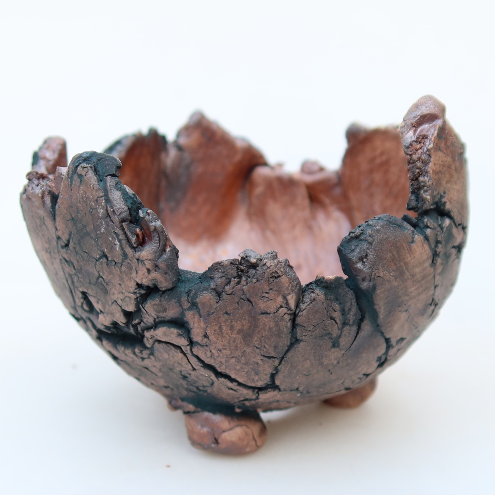 Coquille en céramique  11 x 11 x 8 cm, couleur verte