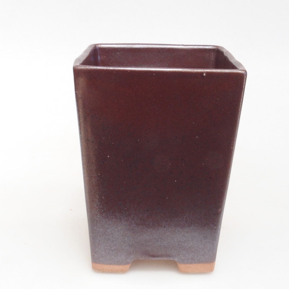 Bol à bonsaï en céramique 9 x 9 x 12 cm, brun