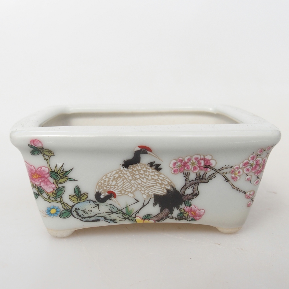 Mini bol bonsaï 8 x 6,5 x 3,5 cm, blanc